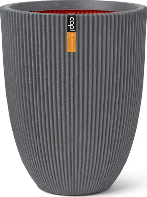 Produktbild von Capi Europe Gefäß elegant niedrig Groove NL - 46x58 - Dunkelgrau