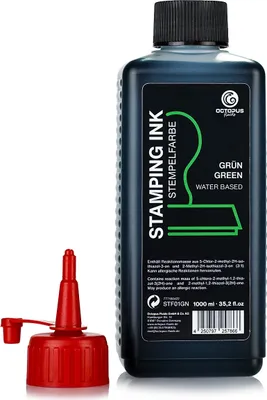 Immagine prodotto di Inchiostro per tamponi e timbri autoinchiostranti senza olio, verde 1000 ml