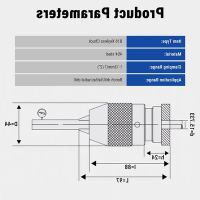 Bohrmaschinenhalter 1 - 13 mm Klemfreier Spannfutter für Drehmaschinen, Fräsmaschinen und Handwerkzeuge, Stahlmaterial