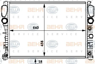 Produktbild von HELLA Kühler Motorkühlung Motorkühler 7014101 4045621447847