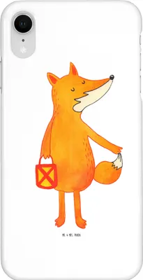 Produktbild von Mr. & Mrs. Panda Iphone XR Handyhülle Fuchs Laterne - Weiß - Geschenk, Selbstbewusst, Premium Kunststoff, Handy Case, Sankt Martin