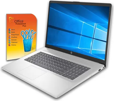 Produktbild von HP 17" Laptop Ryzen 5 mit 6x 4,0Ghz / 16GB DDR5/ 2TB / IPS / Win11 Pro + MS Office 2021 Pro / silber