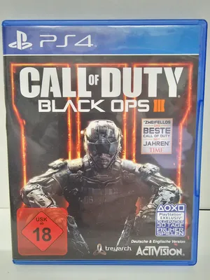 A product shot of a PlayStation 4 game case for Call of Duty Black Ops 3.