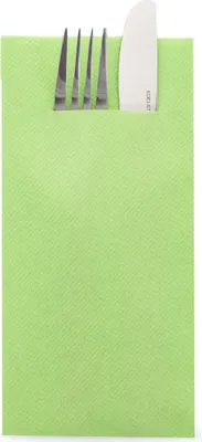 Produktbild von Sovie HORECA Besteckserviette Apfelgrün aus Linclass® Airlaid 40 x 40 cm, 1/8 Falz, 75 Stück