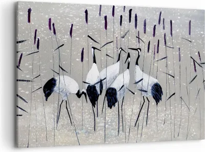 Produktbild von Bild auf Leinwand - Leinwandbild - Vogel Natur Wasser - 120x80cm - Wand Bild - Wanddeko - Leinwanddruck - Bilder - Kunstdruck - Wanddekoration - Leinwand bilder - Wandkunst - AA120x80-3687