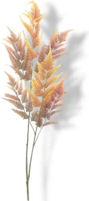 Produktbild von Künstlicher Lederfarn Zweig orange 120 cm