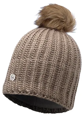 Imagen del producto de Gorro de punto y forro polar para mujer, marca Buff, diseño Glen M'tzee, color beige, talla única (EU)