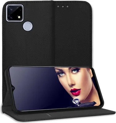 Produktbild von Bookstyle Schutzhülle Klapphülle Schutztasche Etui Cover für Realme 7i Global (Realme Narzo 20, 6.5'') - Schwarz