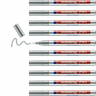 Produktbild von Edding 751 Paint Marker Silver (10), Silber