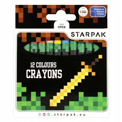 Image de Crayons de cire 12 couleurs Pixel Game STARPAK 484792