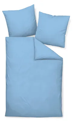 Produktbild von Traumschloss Mako-Satin Bettwäsche uni 155 x 220 cm hellblau UNI, unifarben