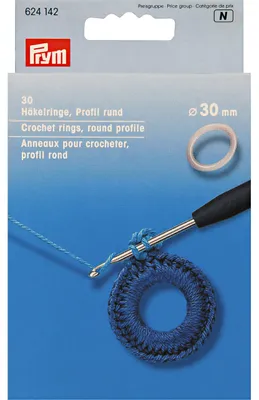 Plastik-Haakringe, rund, 30 mm, weiß, 30 Stück