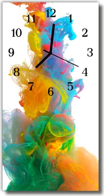 Produktbild von Tulup Glasuhr Wanduhr Küchenuhr Echt-Glas 30x60 Muster Mehrfarbig