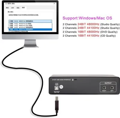 Imagen del producto de Interfaz de audio: Tarjeta de sonido externa para grabación en ordenador, con 24 bits y 48 kHz, y dos entradas de micrófono