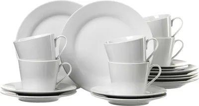Produktbild von Ritzenhoff & Breker 79456 Kaffeeservice Bianco - 18-tlg., Porzellan, weiß