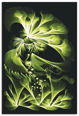 Produktbild von ARTland Wandbild Alu für Innen & Outdoor Grüne Gartenfee Größe: 80x120 cm