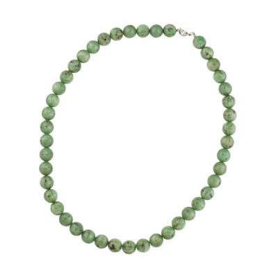 Produktbild von Kette 14mm Rundperle Kunststoff oliv-grün-braun-gesprenkelt 60cm