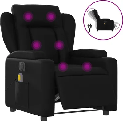 Produktbild von vidaXL Massagesessel Elektrisch Schwarz Kunstleder