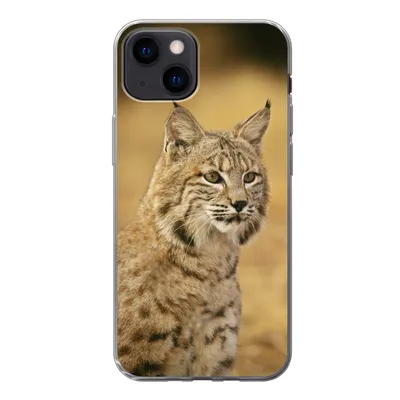 Produktbild von MuchoWow® Handyhülle Schutzhülle Hülle für iPhone 13 mini Luchs - Braun - Gras Silikon Softcase Handy Hülle - Softcase