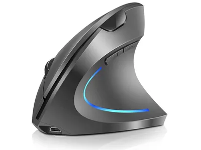 Obrázok produktu pre Vertikálna PC myš bezdrôtová 2.4G 2400 DPI 6 tlačidiel pre notebook PC MacBook Windows Mod: S9