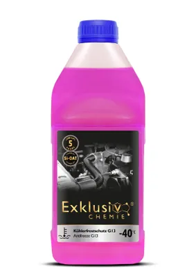 Produktbild von Exklusiv Chemie G13 Kühlerfrostschutz bis -40° - 1000ml - 5 Jahre | Kühlflüssigkeit Auto | G13 Kühlmittel Lila/ Violett | Gebrauchsfertig
