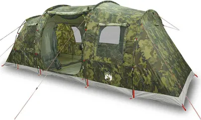 Produktbild von vidaXL Tunnelzelt 4 Personen Camouflage Wasserdicht