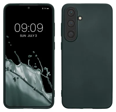 Produktbild von kwmobile Handyhülle für Samsung Galaxy S24 Hülle - Silikon Case metallisch schimmernd - Schutzhülle Cover - Metallic Petrol