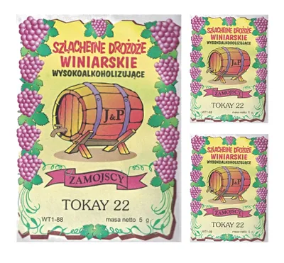 Produktbild von HUGBERT Weinhefe, TOKAY 22 für Weißweine, 100% natürlisches Produkt, Hefe, 3 Stück
