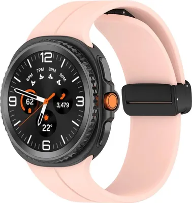 Produktbild von Bizon Strap Uhr Silikon L Samsung Galaxy Watch 8 40mm / 44mm / 8 Classic 46mm pink