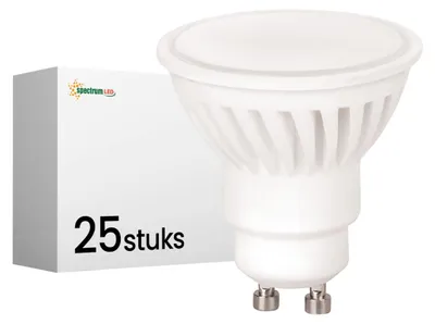 Productafbeelding van Spectrum LED Spot PAR16 GU10 Mat - 10W 840lm 4000K - Neutraalwit - Vervangt 100W - 25 stuks