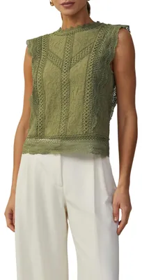 Produktbild von s.Oliver 2168407.7721.42, Bluse, Erwachsener, Weiblich, Olive, Ärmellos, Regular fit