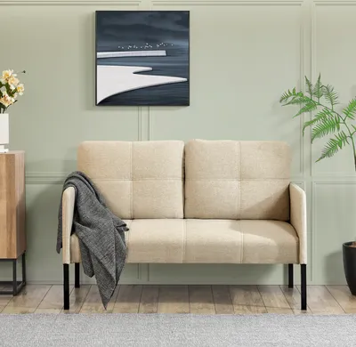 Zdjęcie produktu dla Sofa 'Reichling' 2-osobowa beżowa