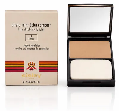 Obrázek produktu pro Sisley Phyto-Teint Eclat Compact, Kompaktní skříň, Prášek, Univerzální pleť, Vyhlazující, Změkčující, Zklidňující, Střední, Honey