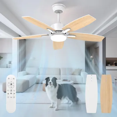 Obrázok produktu pre Stropný ventilátor s osvetlením a tichým diaľkovým ovládaním, priemer 106 cm