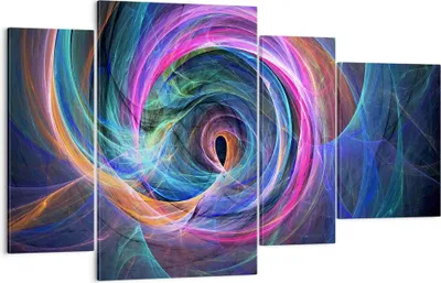 Produktbild von Bild auf Leinwand - Leinwandbild - Abstraktion modern - 120x70cm - Wand Bild - Wanddeko - Leinwanddruck - Bilder - Kunstdruck - Wanddekoration - Leinwand bilder - Wandkunst - DL120x70-3987