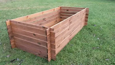 Image de Composteur en bois stable Bac à compost Composteur imprégné Lit surélevé 170x85cm