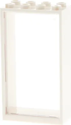 Produktbild von 1x Lego Fenster Rahmen 2x4x6 weiß Scheibe 1x4x6 transparent weiß 57895 60599