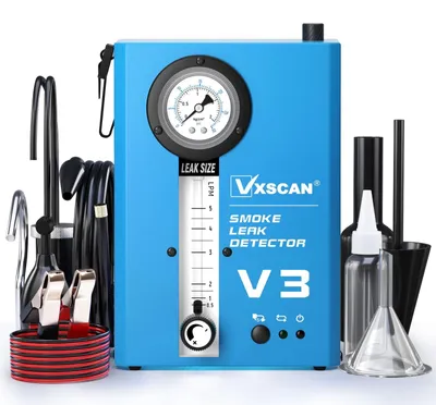 Produktbild von Rauchgerät Lecksucher Dichtheitsprüfer Rauchmaschine Auto - Mit Luftpumpe und Manometer - Dual-Modus - Für Kfz und Motorrad
