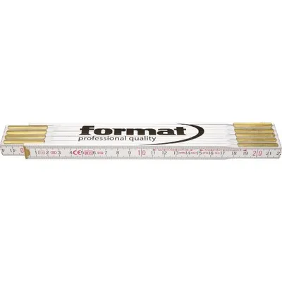 Produktbild von Format Gliedermaßstab Holz weiß 2mx16mm
