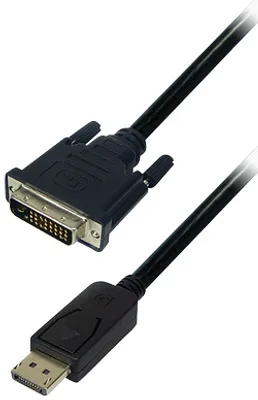 Produktbild von Transmedia DisplayPort Kabel; DisplayPort Stecker 20 pol. auf DVI 24+1 Stecker, 1,8 m, C 301