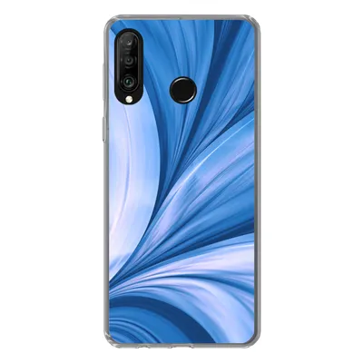 Produktbild von MuchoWow® Handyhülle Schutzhülle Hülle für Huawei P30 Lite Blau - Abstrakt - Design Silikon Softcase Handy Hülle - Handyhülle