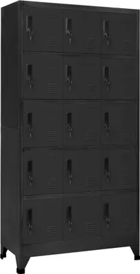 Image de Armoire à casiers Anthracite 90x40x180 cm Acier