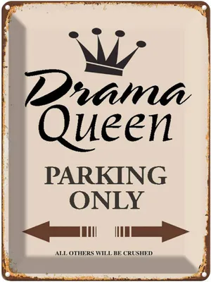 Produktbild von vianmo Blechschild 40x30 cm Drama Queen parking only