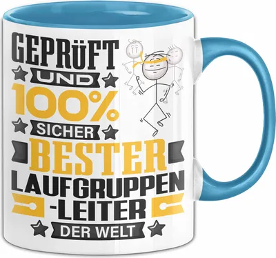 Produktbild von Laufgruppenleiter Geschenk Lustiger Spruch für Laufgruppenleiter Geschenkidee Bester Laufgruppenleiter Der Welt (Blau)