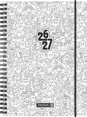 Produktbild von Brunnen Schülerkalender ZENart 2026/2027 weiss grau 1 St.