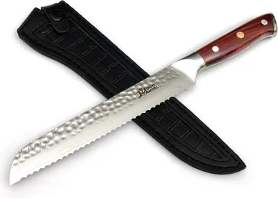 Zdjęcie produktu dla MaceMaker HAILSTORM BREAD KNIFE SanMai Damasceński nóż do chleba