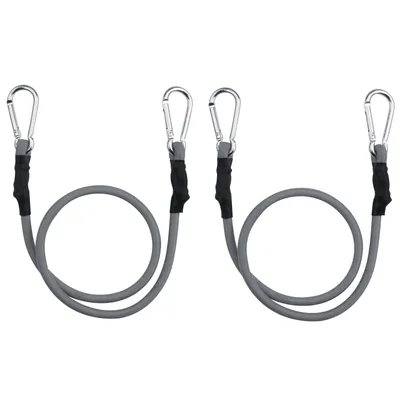 Produktbild von Windhager 10898 Expanderseil 70cm & Karabiner, Zubehör für Sonnensegel, grau, 2-teilig (1 Set)