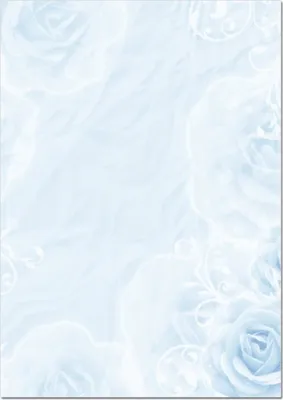 Produktbild von Motiv Briefpapier (Blau-Blumen-5011, A4, 25 Blatt). Einseitig bedrucktes Briefpapier,  beschreibbar, Motivpapier für alle Drucker/Kopierer geeignet