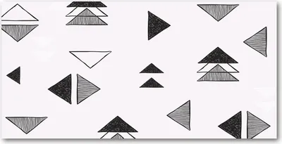 Produktbild von Tulup® Leinwandbild -100x50 cm - Wandkunst - Drucke auf Leinwand - Leinwanddruck  - Sonstige - Schwarzweiß - Dreiecke