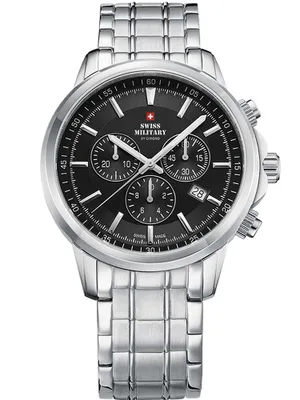 Produktbild von Swiss Military SM34052.01 Chronograph Saphirglas Herrenuhr 42mm 10ATM